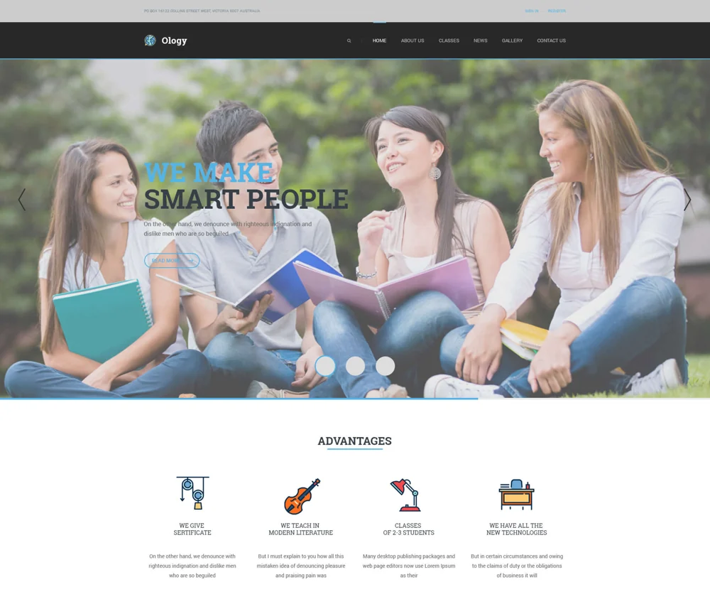 Business website design preview